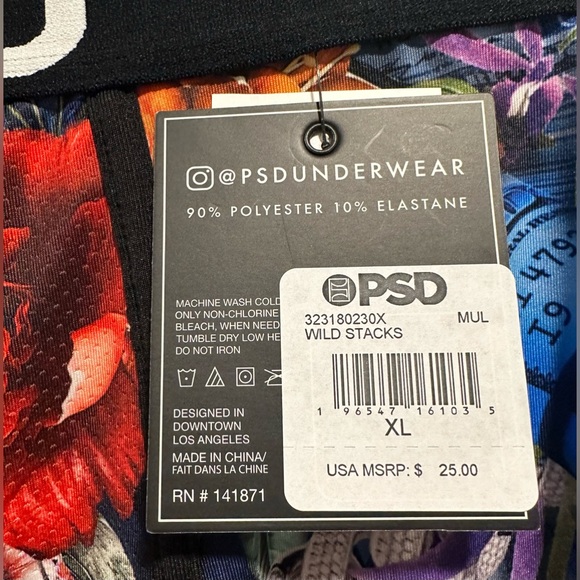 Men’s XL PSD Wild Stacks Boxer Briefs NWT - Picture 2 of 4